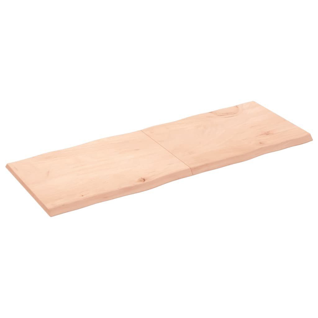 Unbehandelt 160x60x(2-4) (1 Baumkante furnicato St) Tischplatte cm Massivholz
