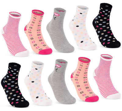 sockenkauf24 Socken 10 Paar Kinder Socken Jungen & Mädchen Baumwolle Kindersocken (27-30) - 54365