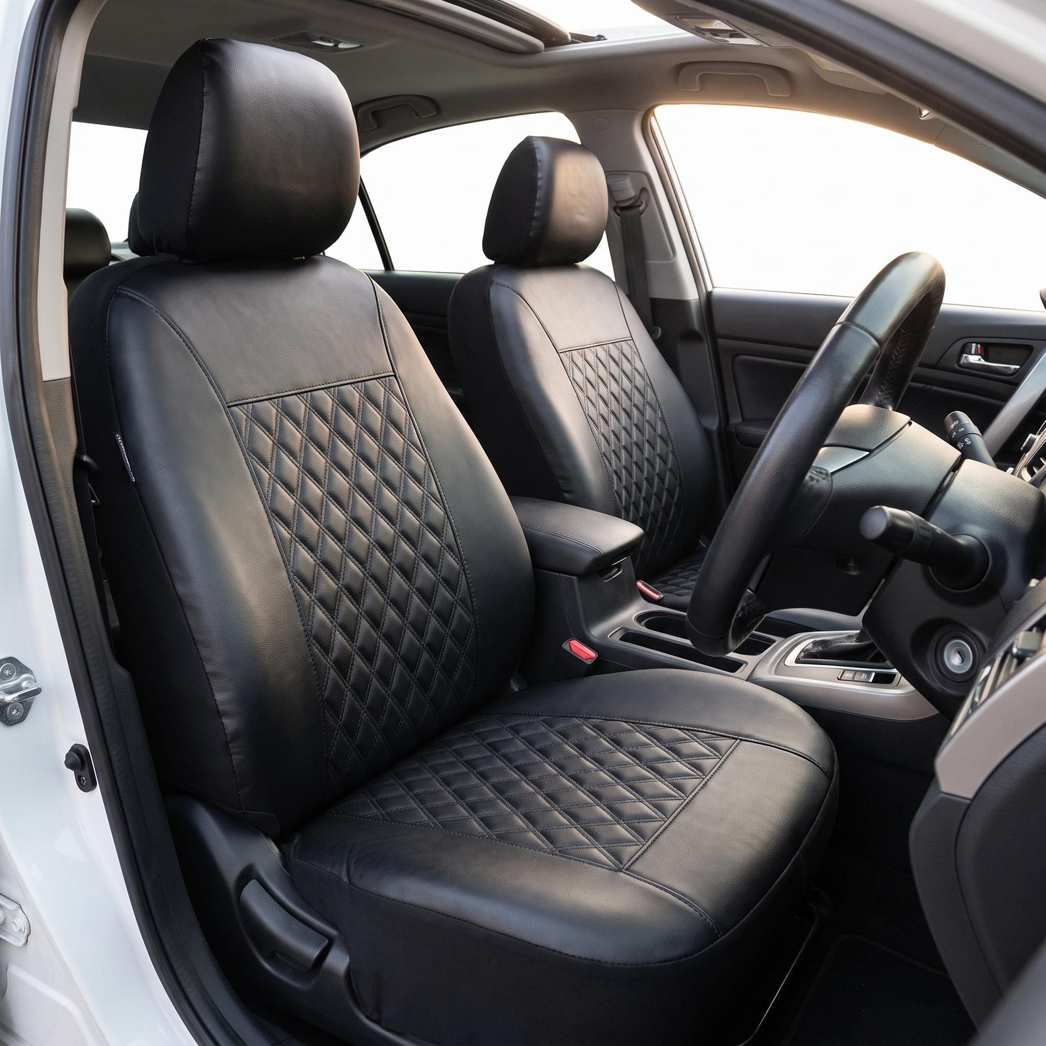 GarveeMore Autositzbezug 9-Teile Auto-Sitzbezug-Set, Universal, 3D-Atmungsaktive Mesh-Optik