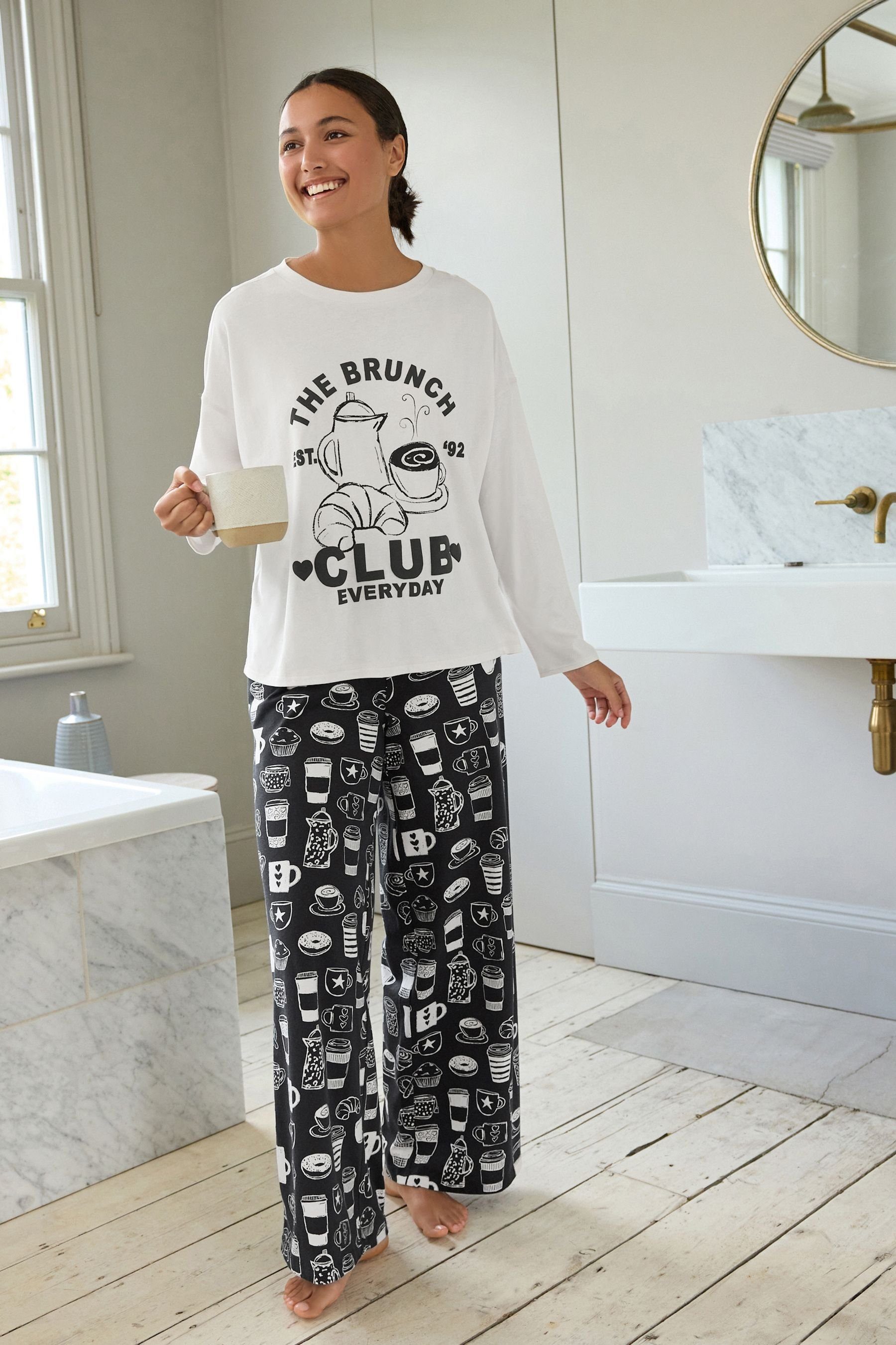 Pyjama Baumwolle tlg) aus Langärmeliger Next Pyjama (2