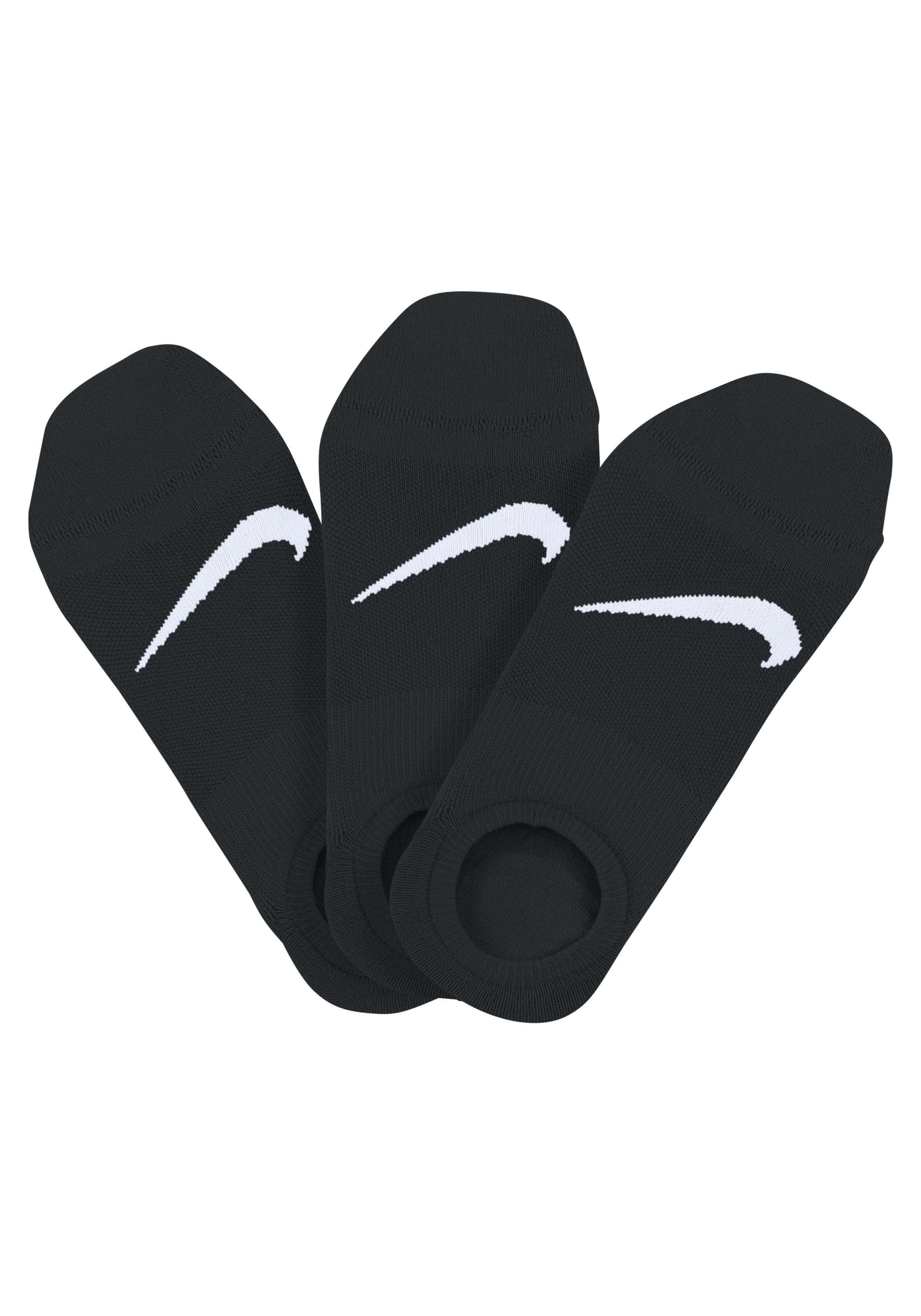 schwarz (3-Paar) Mesh atmungsaktivem Nike Füßlinge 3x mit