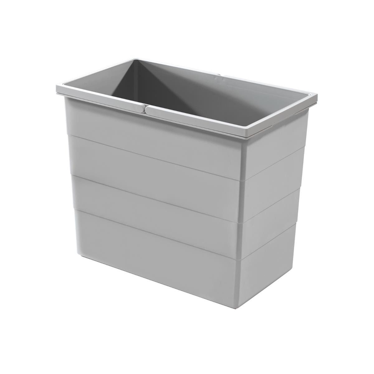 Hailo Einbaumülleimer Hailo 28 Liter Inneneimer 1125729 hellgrau 415 x 242 x 350 mm 2 Henkel