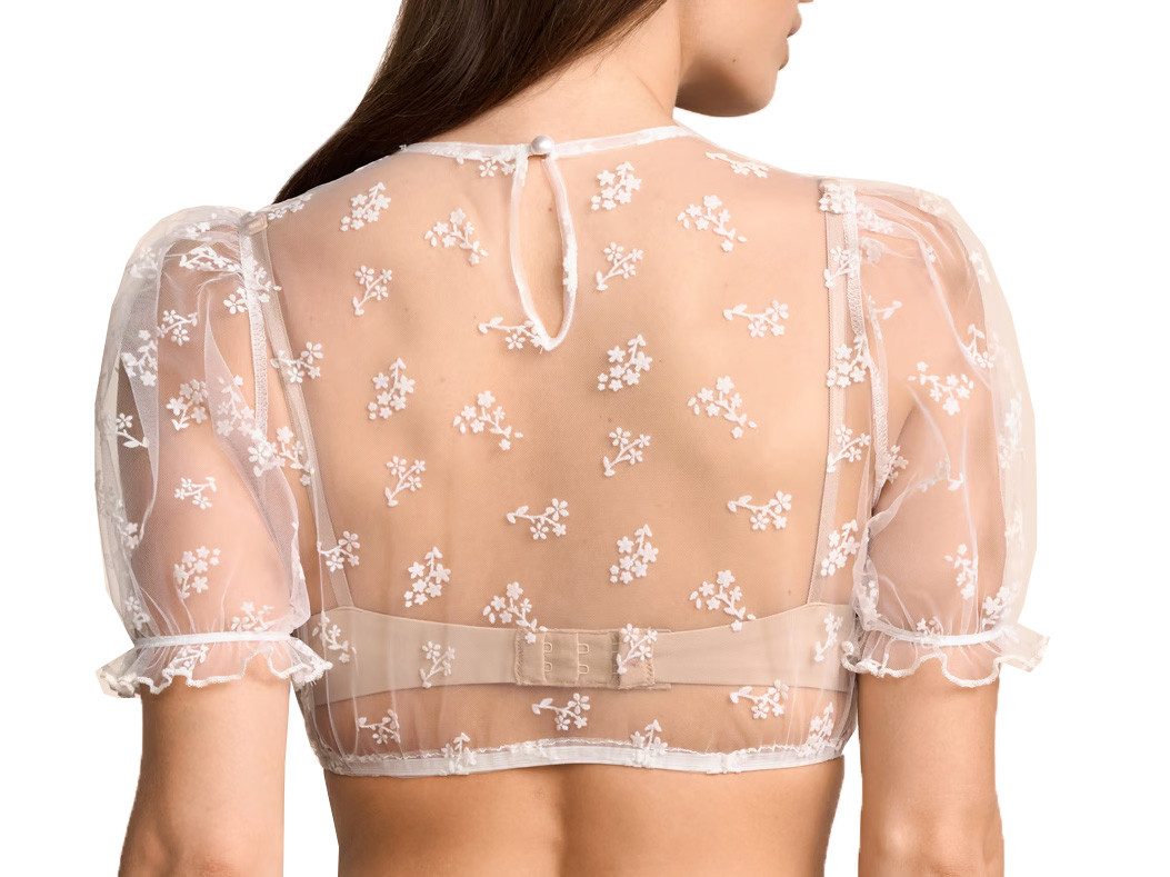 Krüger Madl Dirndlbluse Dirndlbluse Henna Blümchen ecru