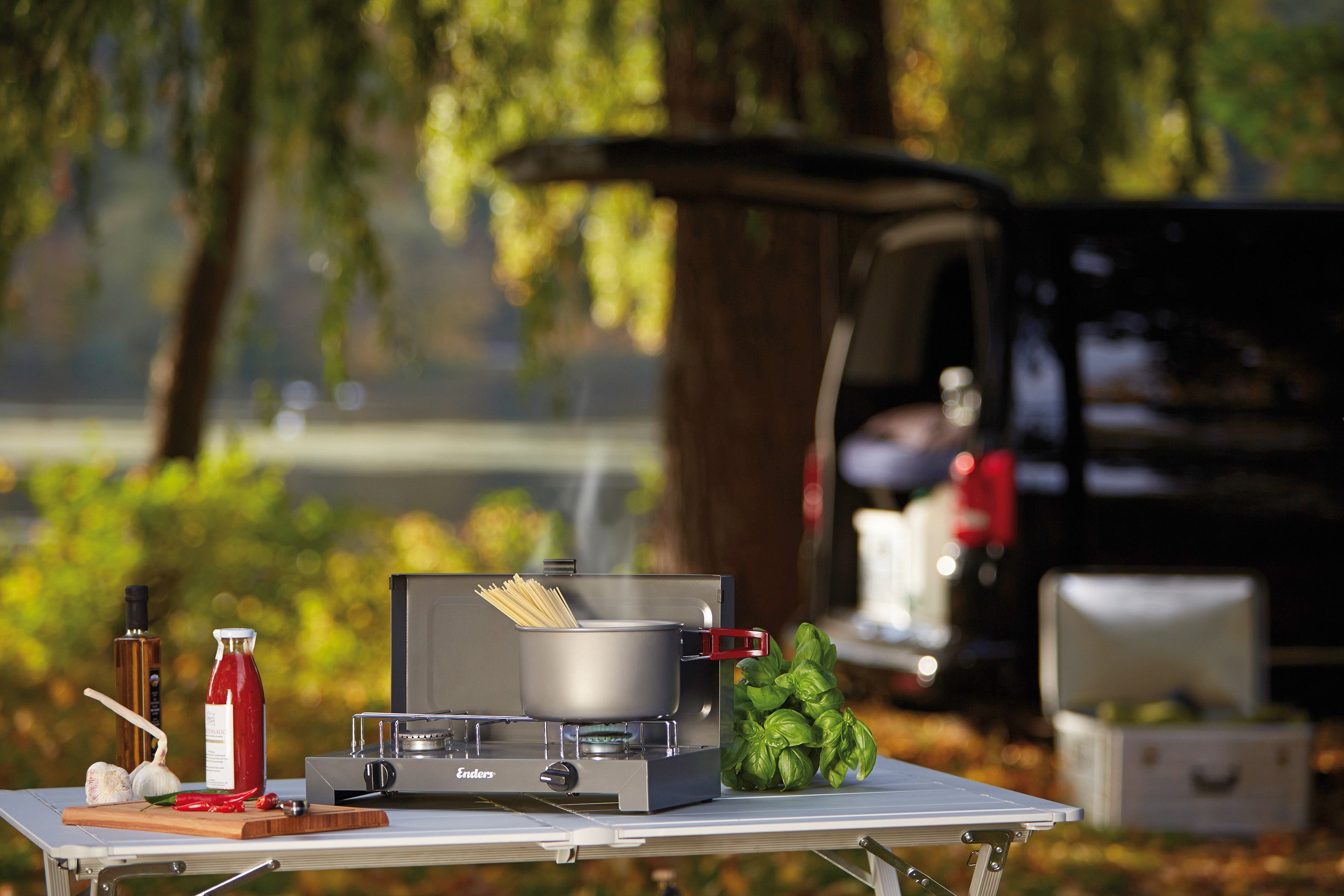 Enders® Gaskocher Canberra 2, BxLxH: 43x26x10 cm, 2 x 2,3 kW Brenner