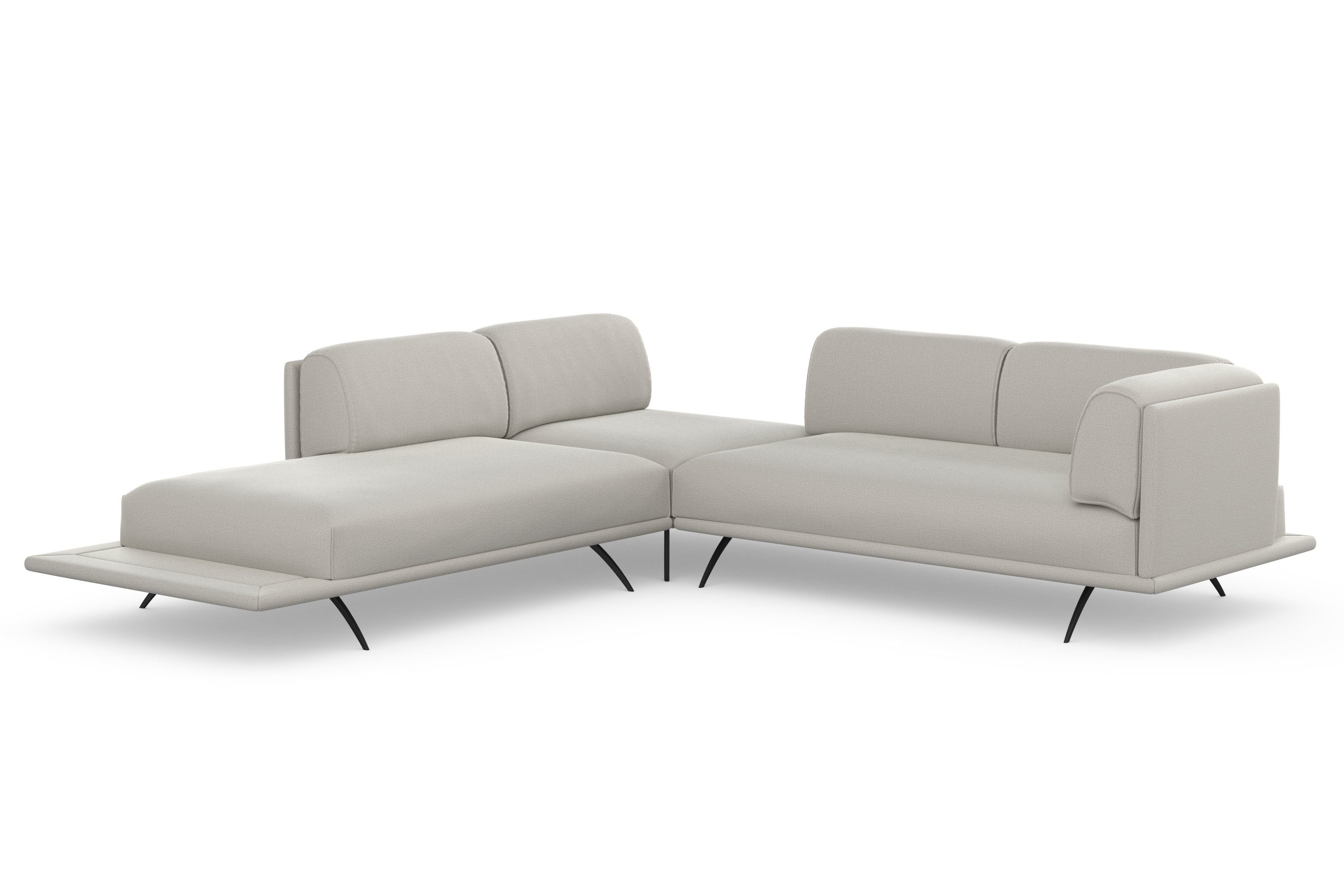 machalke® Ecksofa benito, L-Form, mit bezogenem Sockel