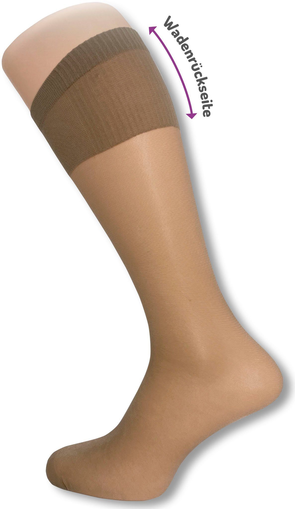 Janastyle Feinkniestrümpfe »BIG« (3Paar) für einen Wadenumfang bis zu 56 cm online kaufen OTTO