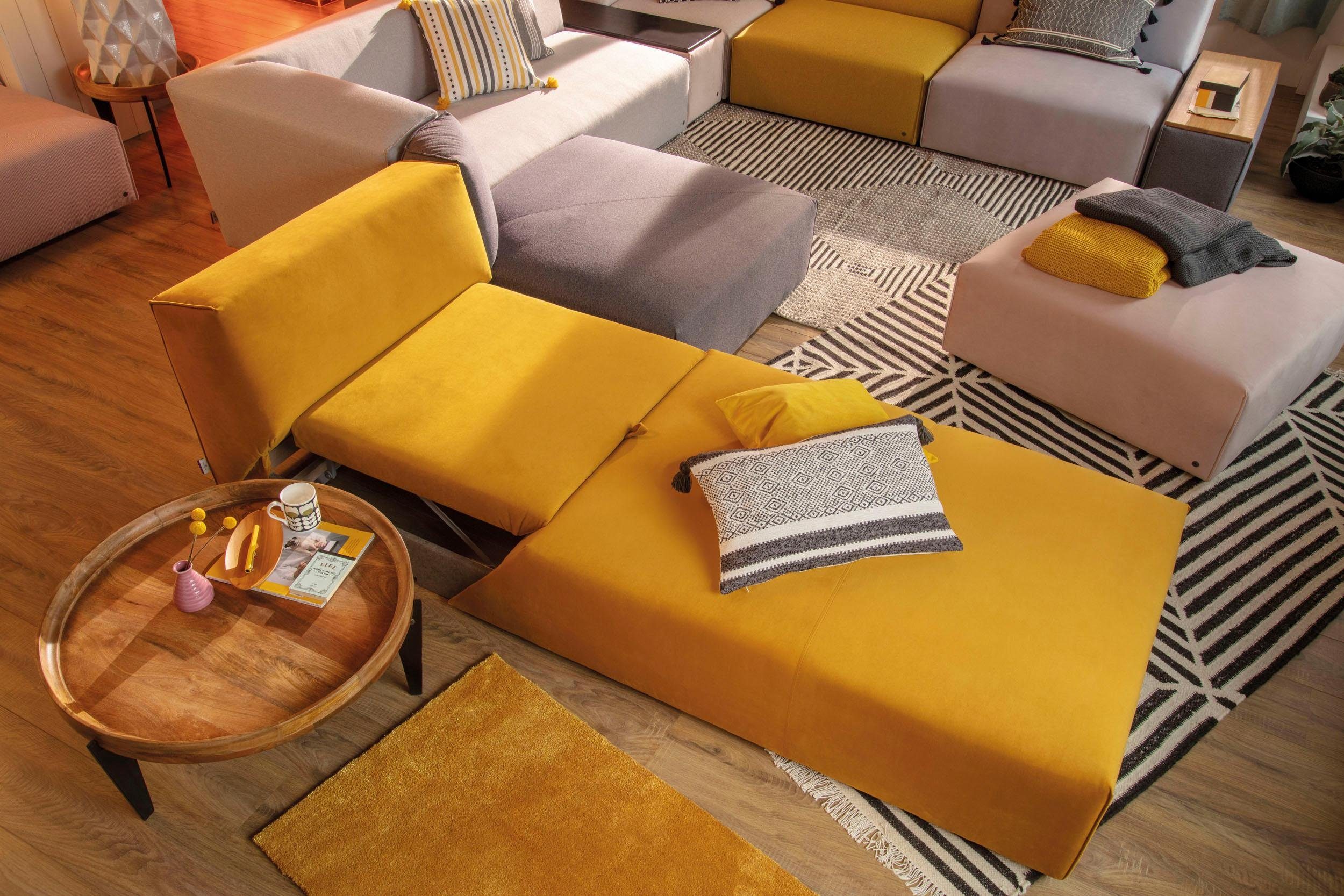 ELEMENTS, Bettfunktion HOME mit TOM wahlweise TAILOR Sofaelement Chaiselongue