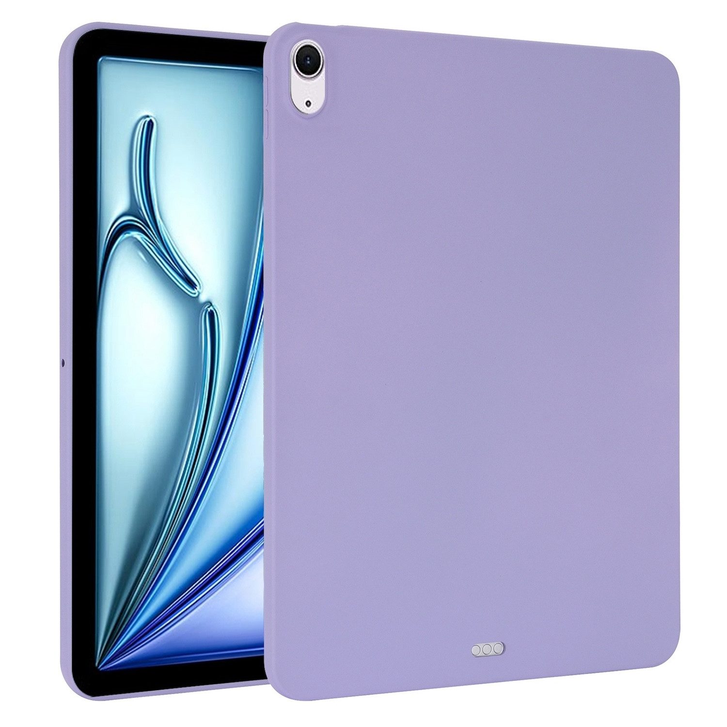 Wigento Tablet-Hülle Für Apple iPad Air 11 Zoll 2025 / 2024 TPU Silikon Hülle dünn Lila