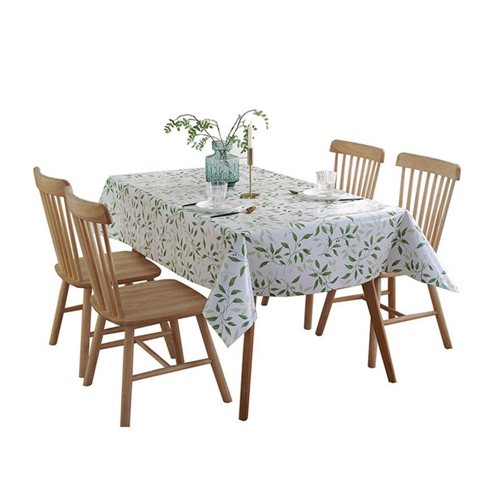 FELIXLEO Tischdecke Tischdecke Grün Bambusblatt Für den Inn und Outdoor Waschbar140x180cm