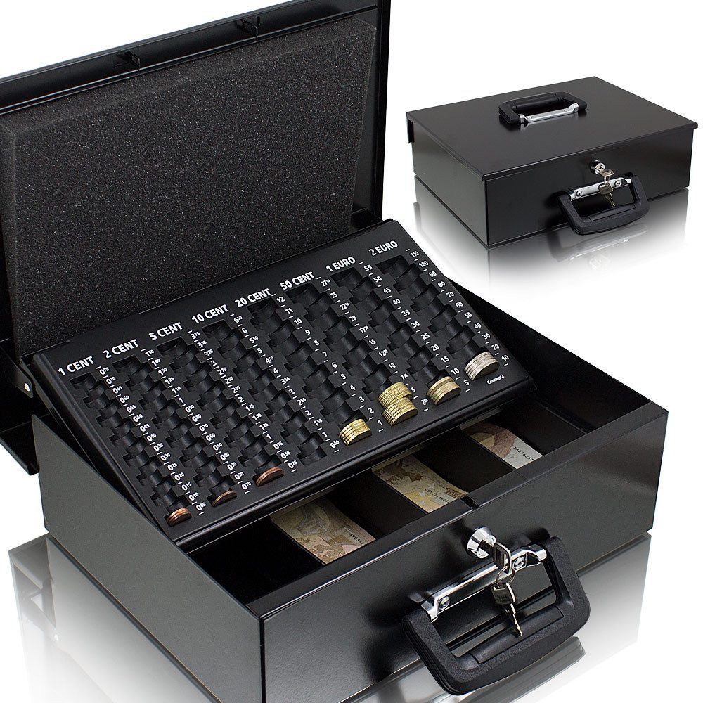 Bituxx Geldkassette Transportkassette schwarz 350mm (MS-12722)