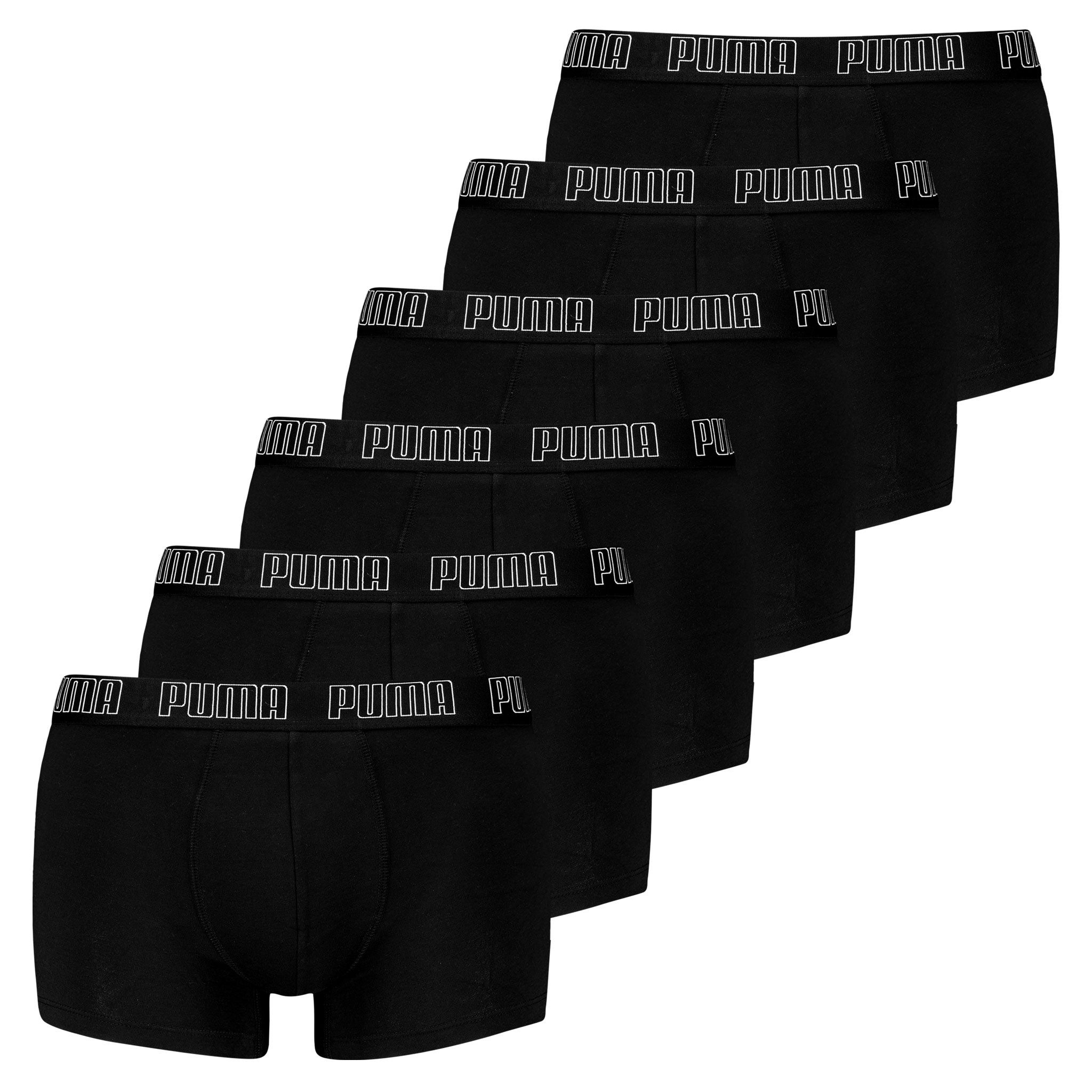 PUMA Trunk 6er Pack Everyday Basic Trunks (6-St) mit umlaufendem PUMA-Schriftzug am Bund
