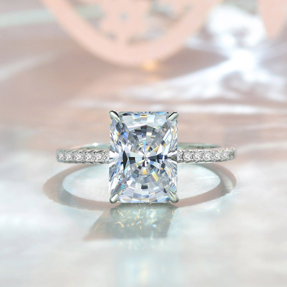 Lisandra Scott Silberring Luxuriöser Baguette 925 Sterling Silber Ring mit Steinen Profischliff, Luxus in Perfektion – Funkelnd. Edel & Unvergesslich