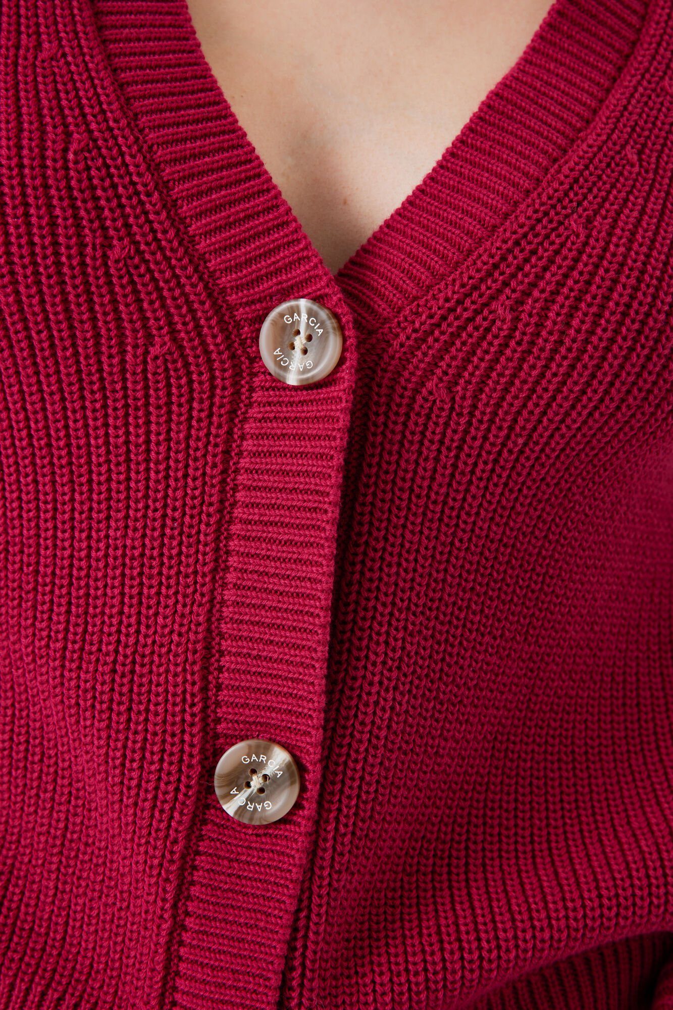 Strickjacke pink Garcia cherry