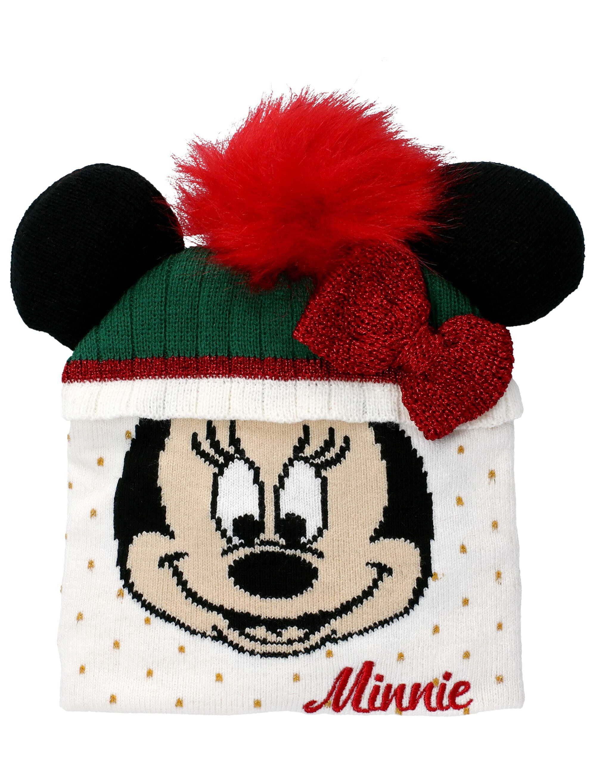 Disney Erstlingsmütze Mütze Minnie Mouse (Mütze, 1-St., einzel) Mütze, Mit  Bommel und Öhrchen, perfekt für einen niedlichen Look