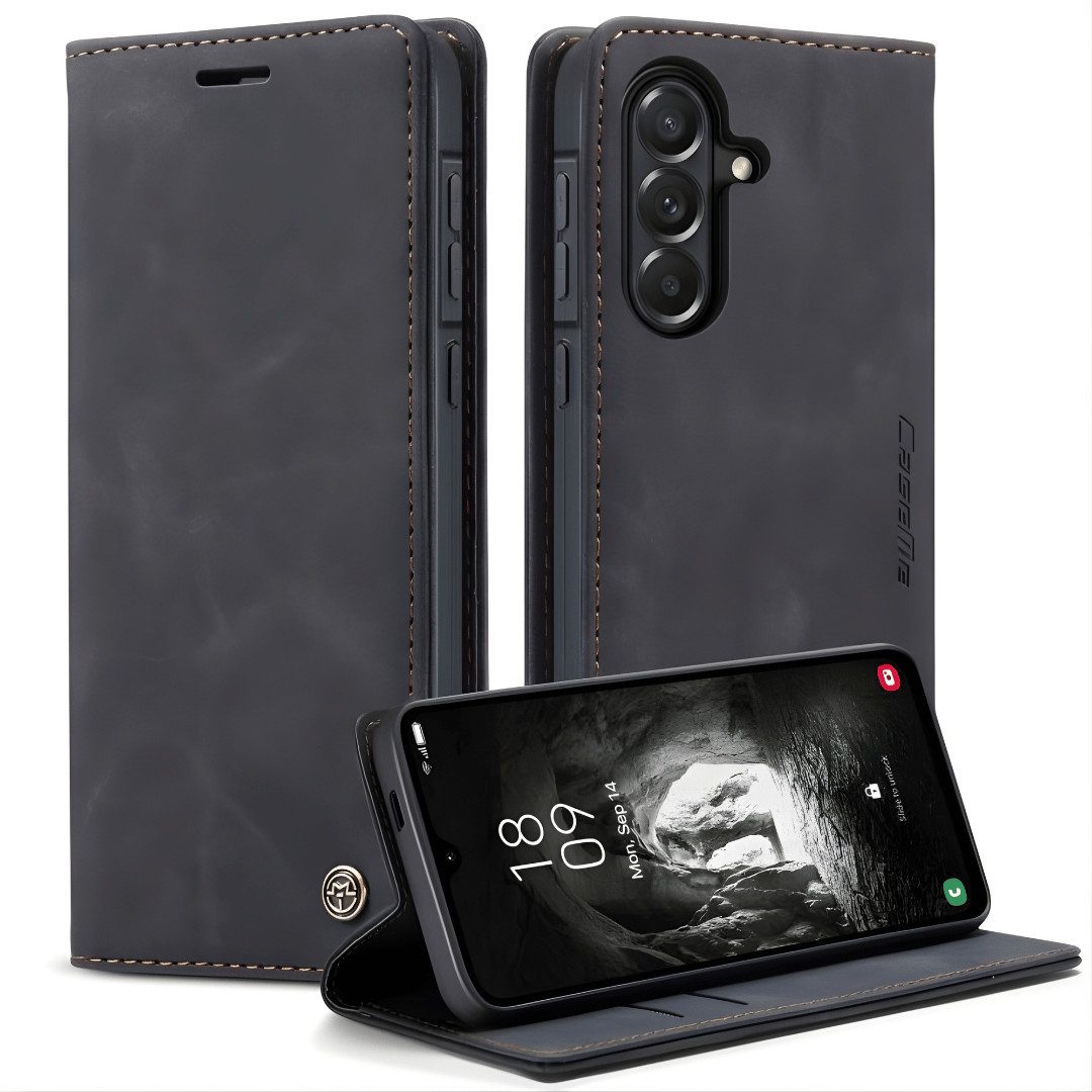 SmartUP Smartphone-Hülle für Samsung Galaxy A27 5G Klapphülle Fliphülle Tasche Case Cover Full 6,7 Zoll, Integrierte Standfunktion, zwei Kartenfächer