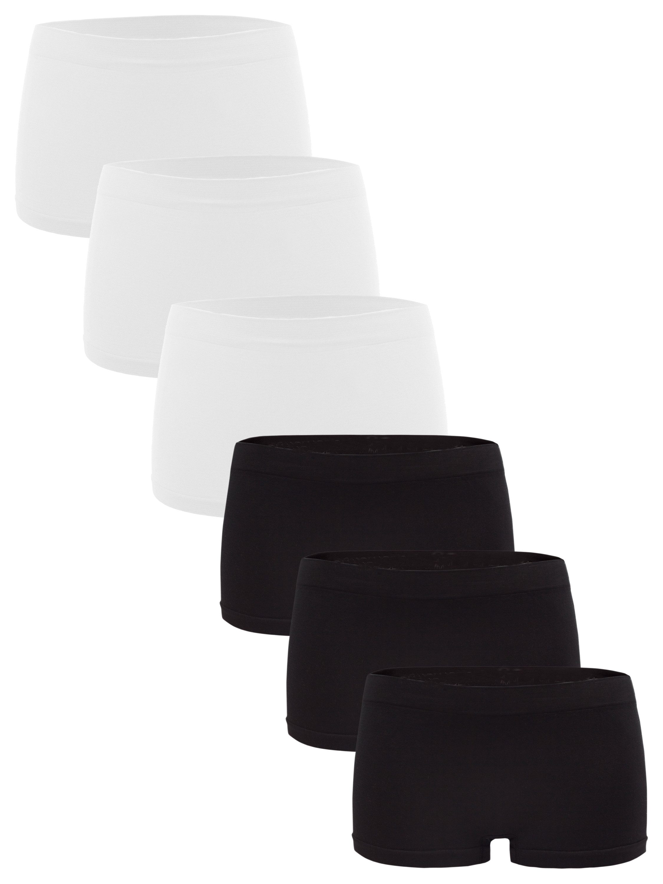 Fabio Farini Panty Damen Hipster Boxershorts - Frauen Unterhosen Slip Set Seamless (Packung, 6-St) angenehmes Tragegefühl ohne Seitliche Nähte