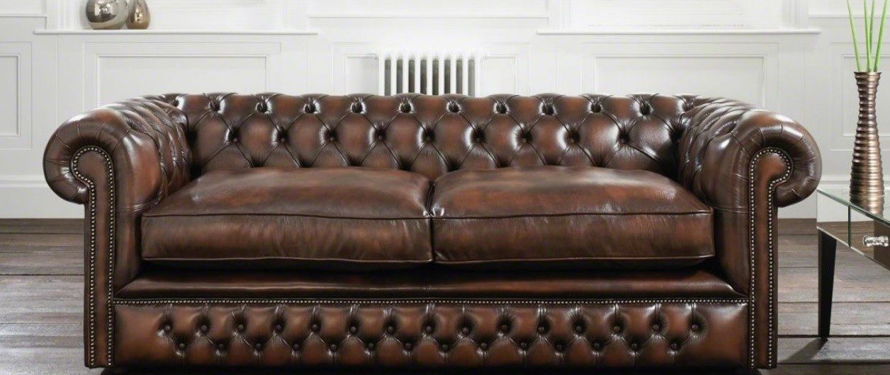 JVmoebel Chesterfield-Sofa Big Sofa aus Leder in Vintage-Optik, Made in Europa