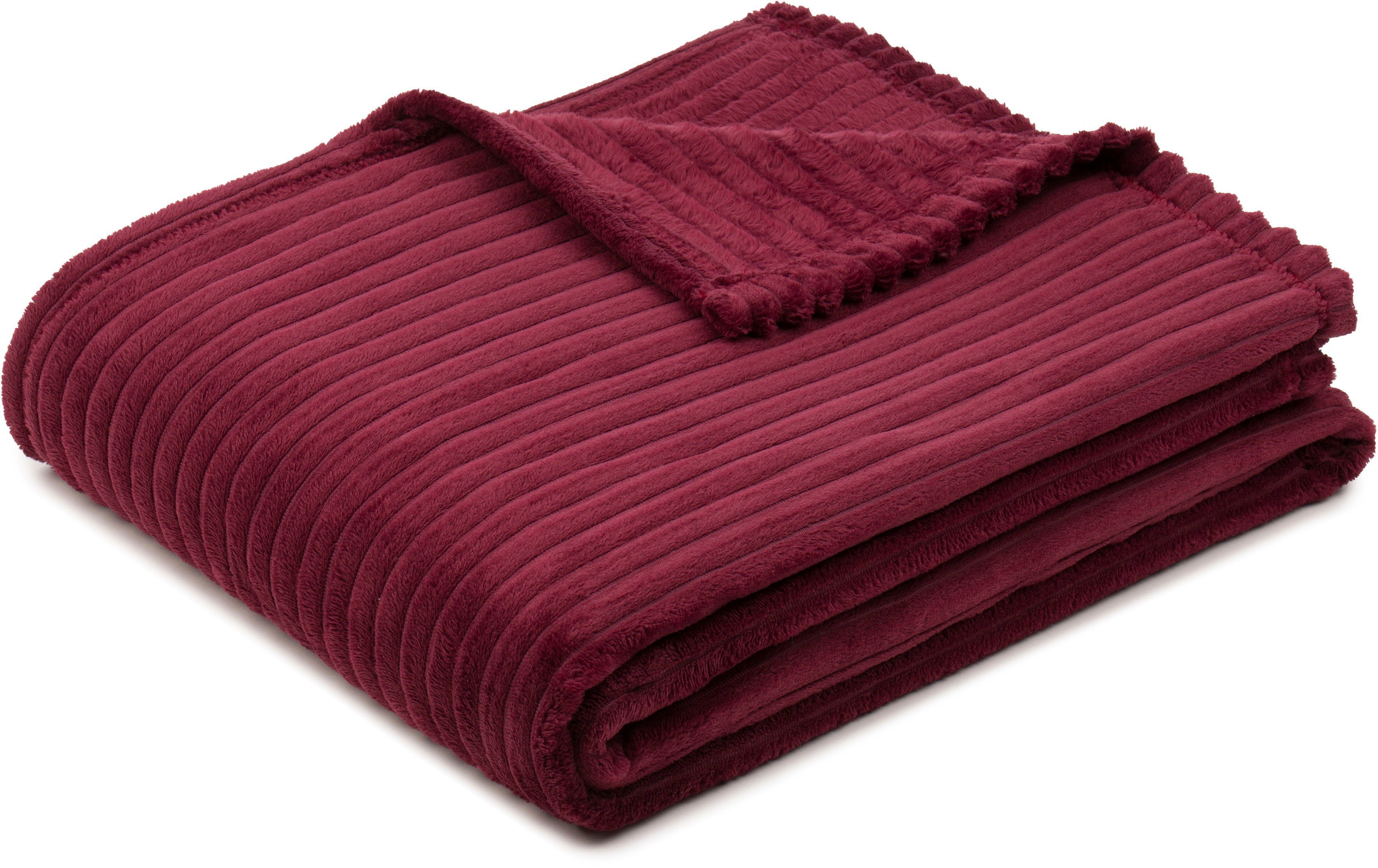 Wohndecke Feincord Kuscheldecke, Gözze, flauschig weich und wohlig warm günstig online kaufen