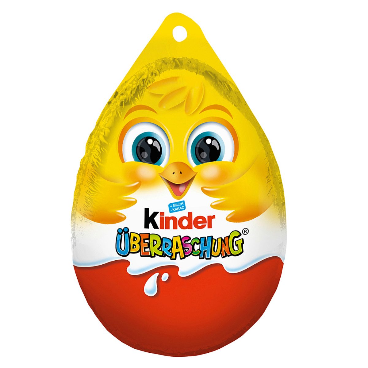 kinder Schokolade, Kinder Überraschung Schoko Ei Anhänger aus Vollmilch-Schokolade 75g