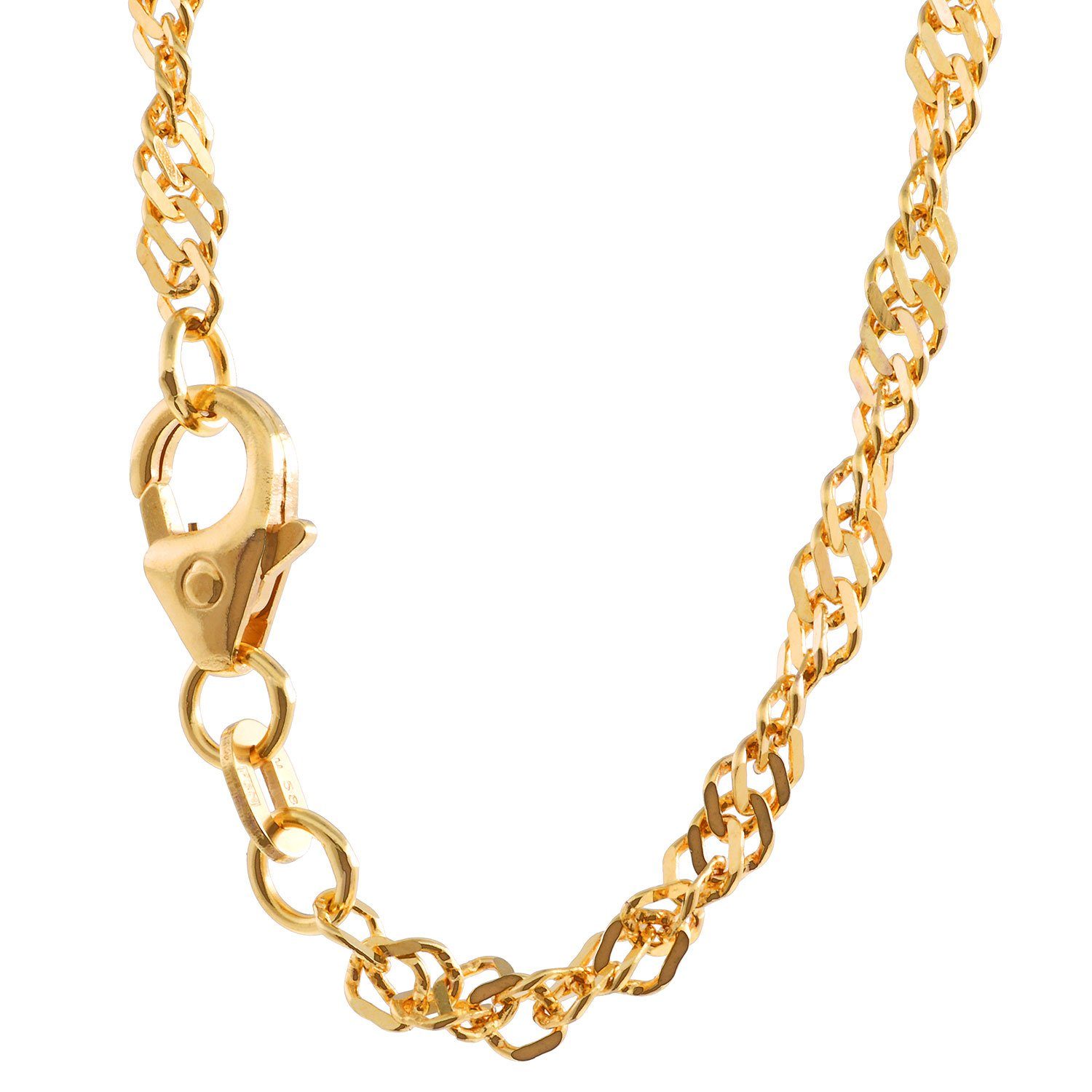 Goldkette Goldkette Singapurkette Länge 45cm - Breite 2,4mm - 585-14 Karat Gold