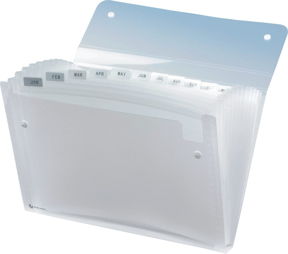 REXEL Fächermappe Fächermappe Ice A4 PP 13-teilig transparent