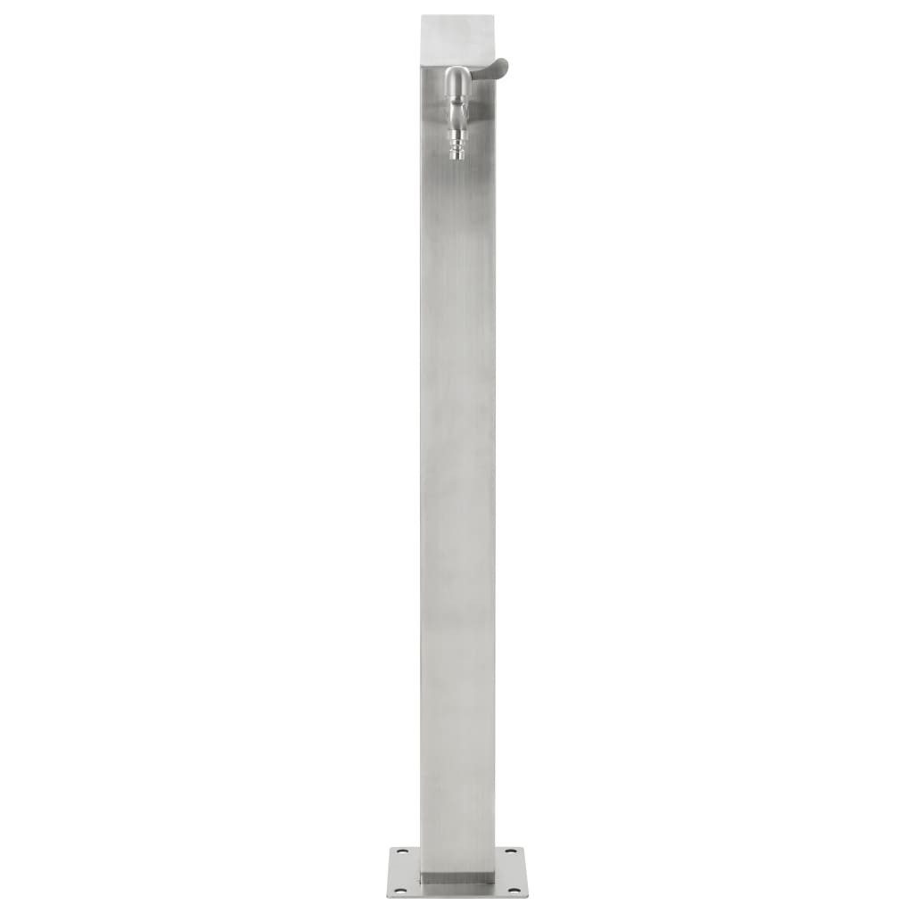 vidaXL Wassertank, Garten-Wassersäule Edelstahl Quadratisch 95 cm