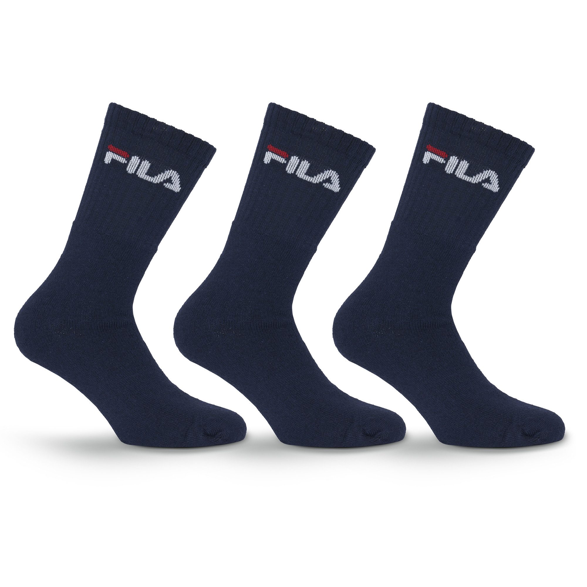 Fila Tennissocken UNISEX CREW TENNIS FULL TERRY SOCKS (3-Paar) mit verstärkten Belastungszonen