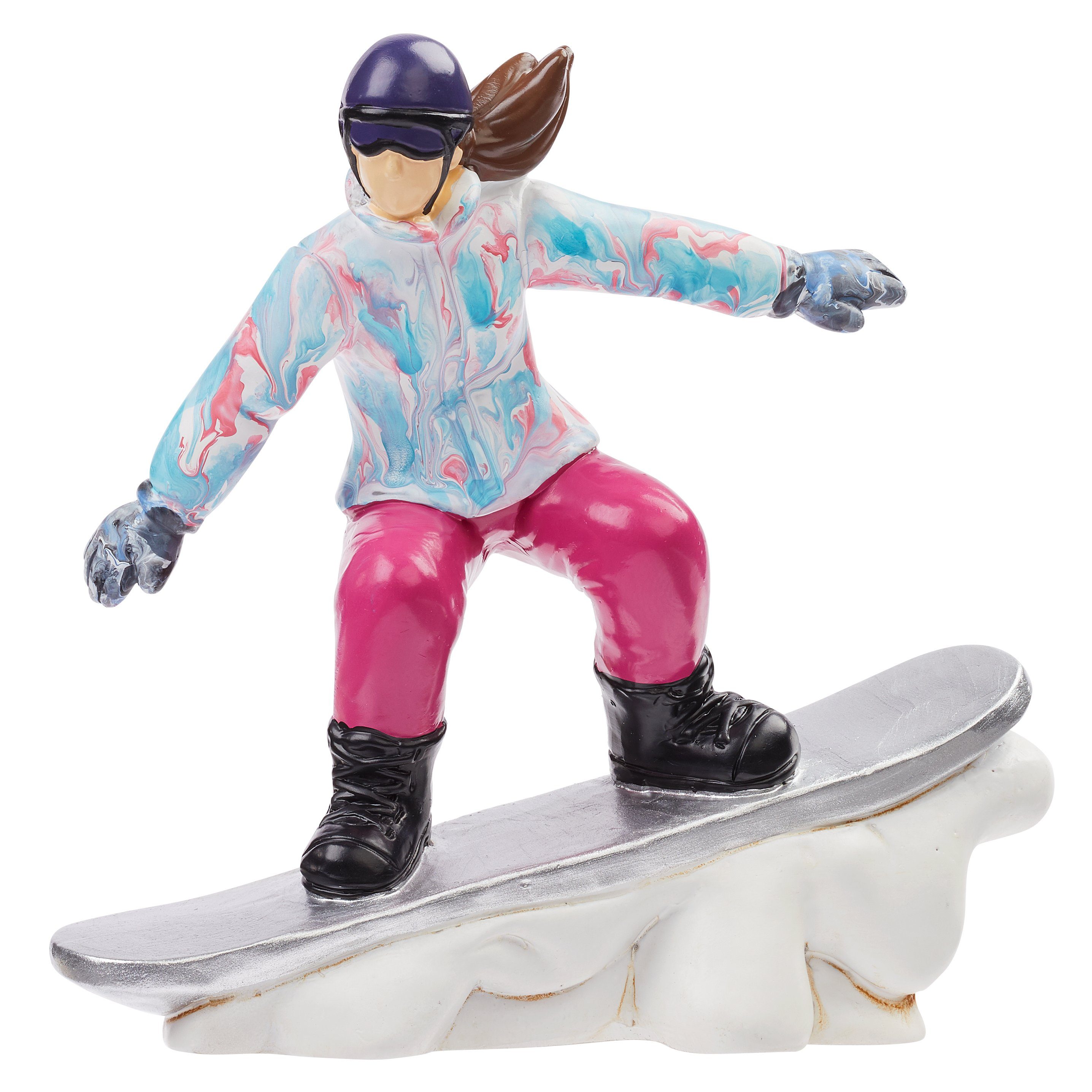 HobbyFun Dekofigur Snowboarderin, 9,5 cm