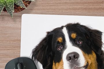 MuchoWow Gaming Mauspad Porträtfoto eines Berner Sennenhundes (1-St), Mousepad mit Rutschfester Unterseite, Gaming, 40x40 cm, XXL, Großes
