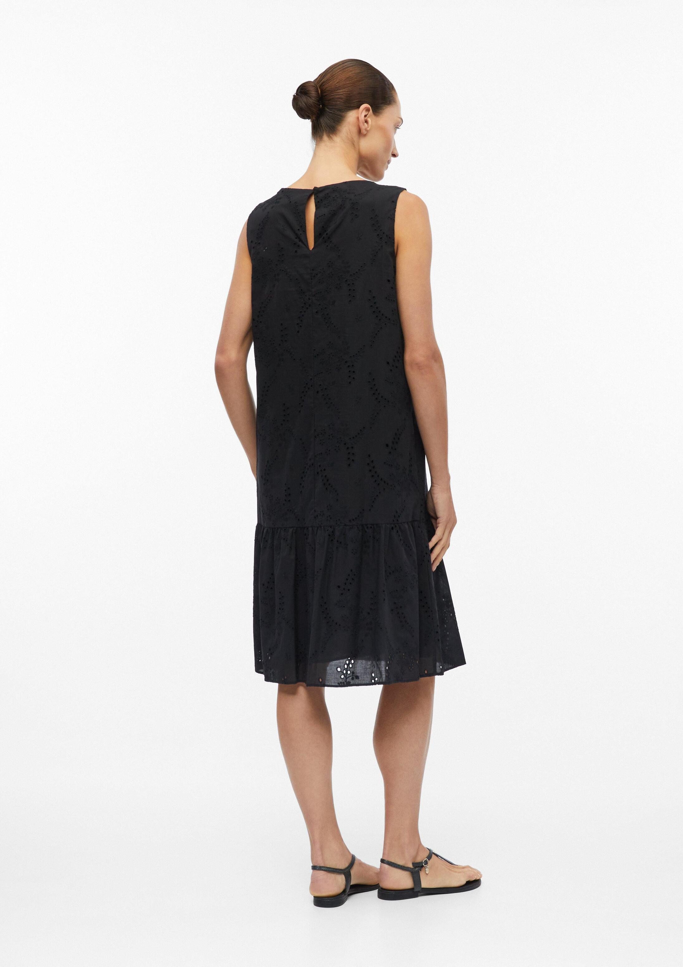 s.Oliver Minikleid Kleid Kleid mit Lochstickerei und Rüschen