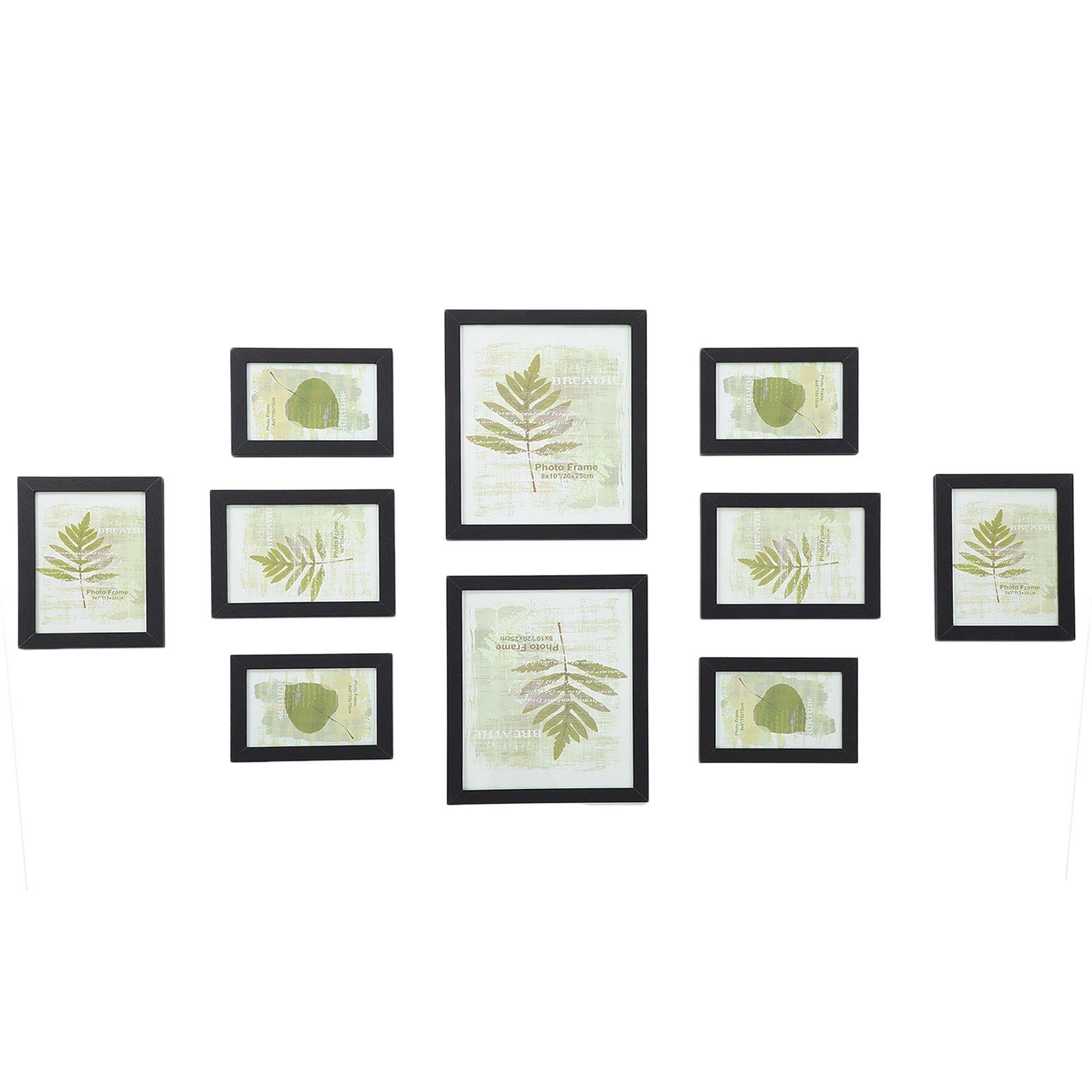 SONGMICS Bilderrahmen-Set Fotorahmen, 10er Set, Kunststoffscheibe, MDF günstig online kaufen