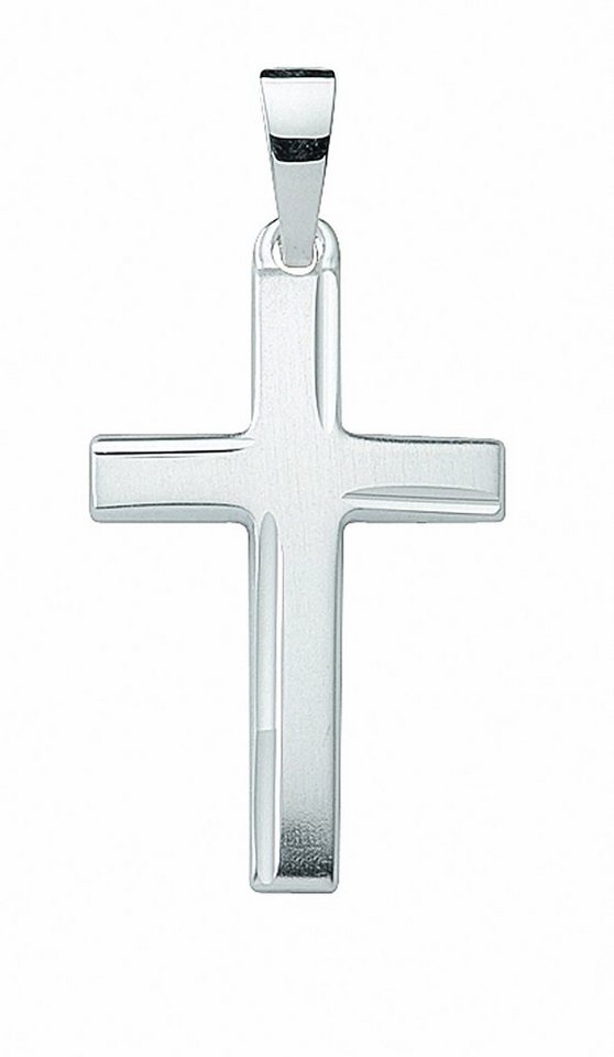 Adelia´s Kette mit Anhänger 925 Silber Kreuz Anhänger, Schmuckset - Set mit  Halskette, Maße des Anhängers - Breite 13,5 mm - Höhe 20 mm