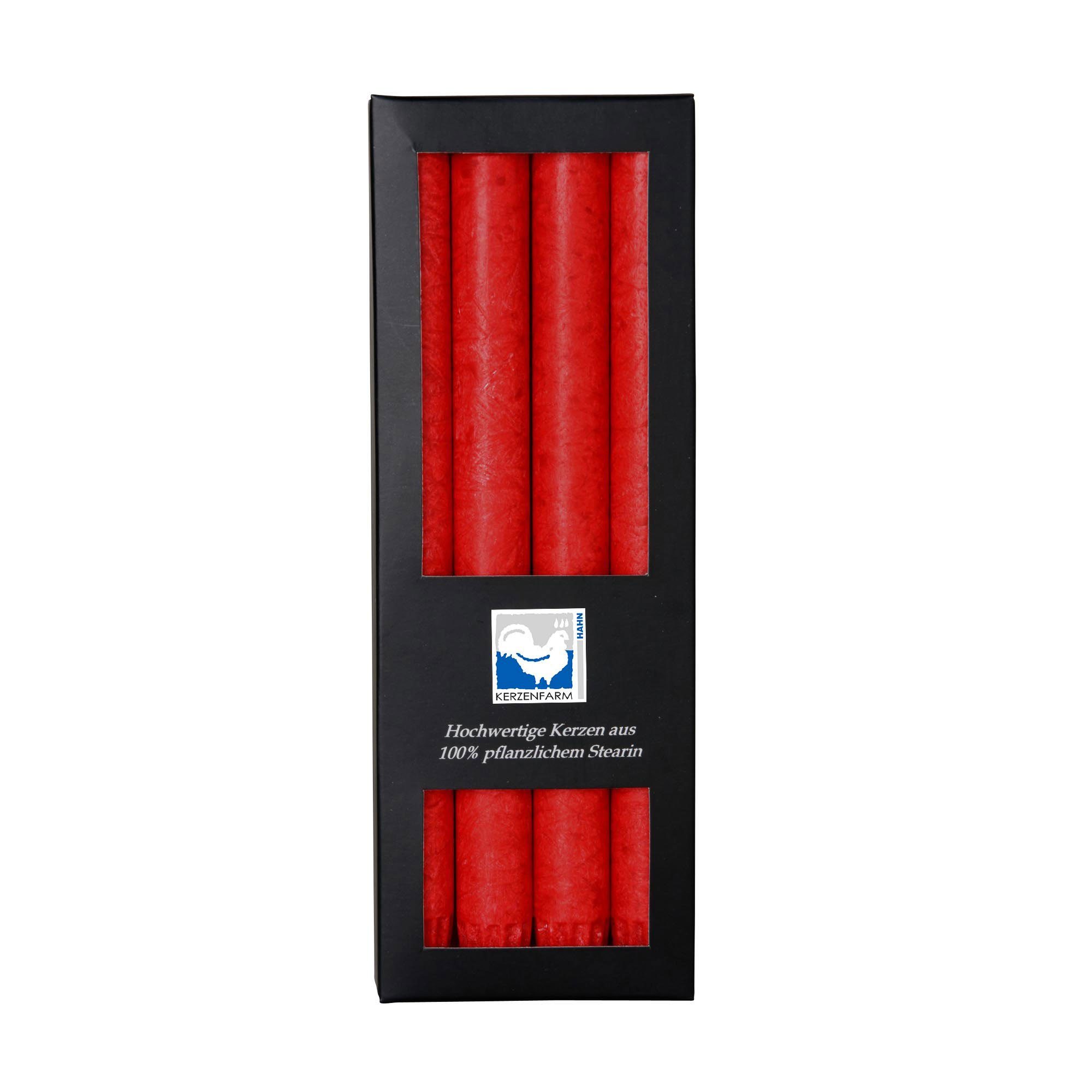 Kerzenfarm Hahn Tafelkerze stabkerze rot 22x250mm günstig online kaufen