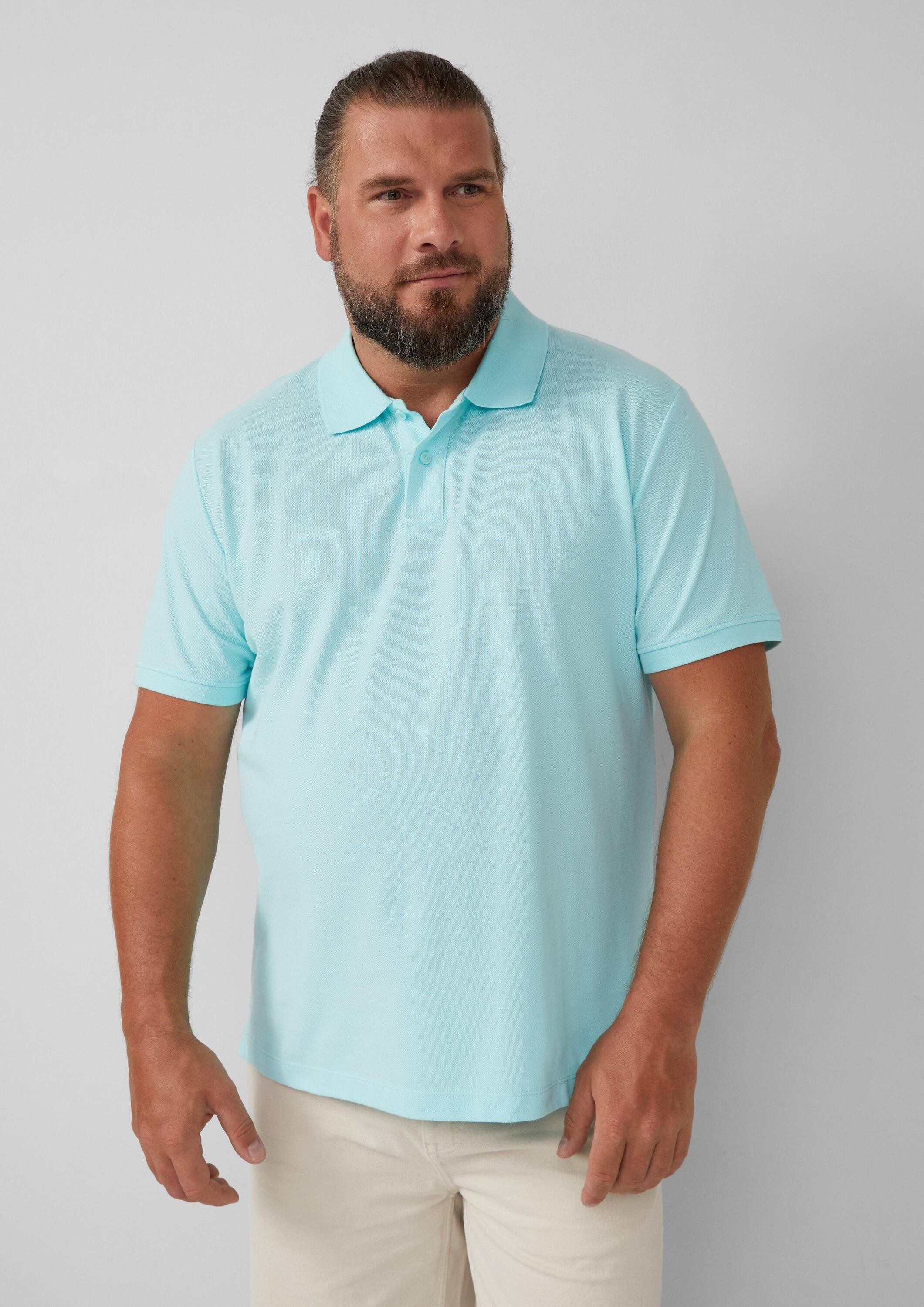 s.Oliver Kurzarmshirt Polo-Shirt Poloshirt aus Baumwollpiqué günstig online kaufen