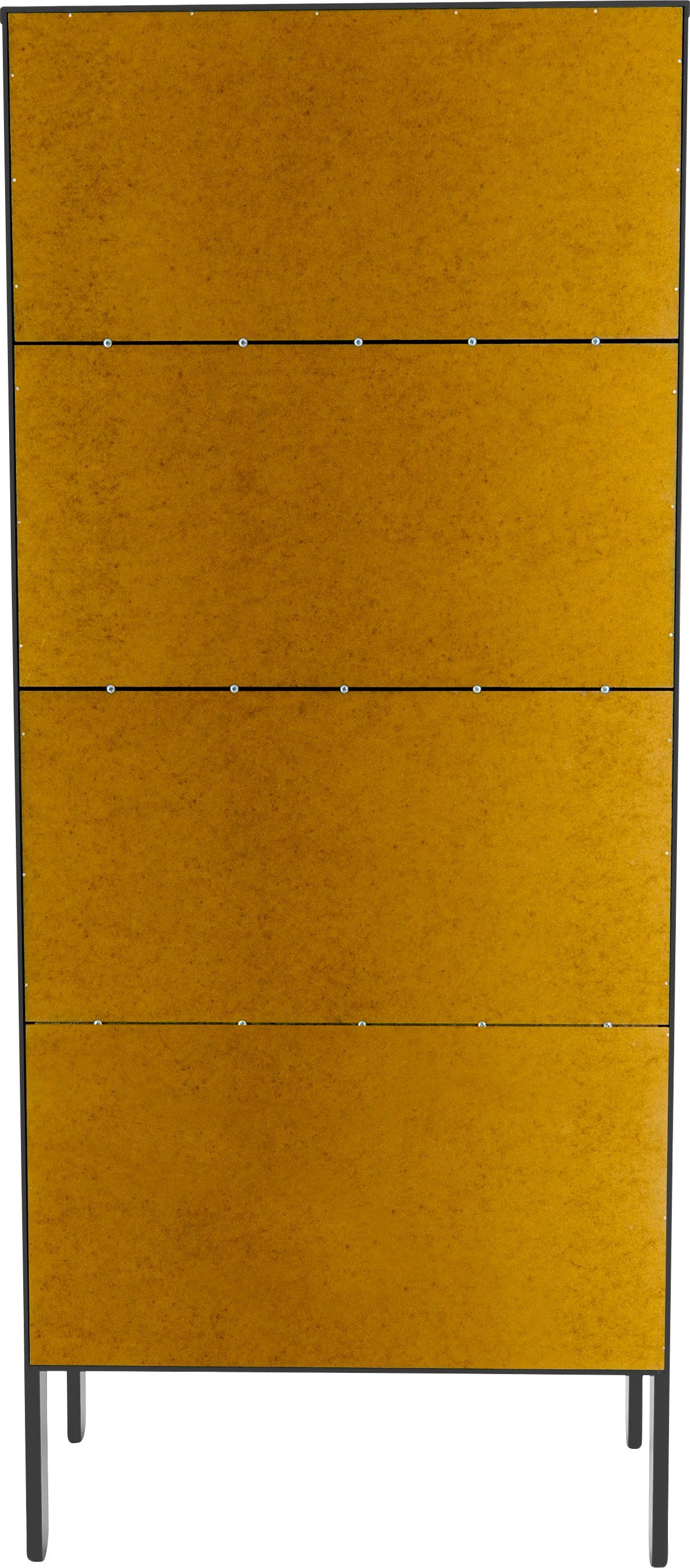 Tenzo Vitrine grau grau Toulouse Schubladen, Tenzo von | 2 Design By Olivier mit 2 UNO Glastüren und