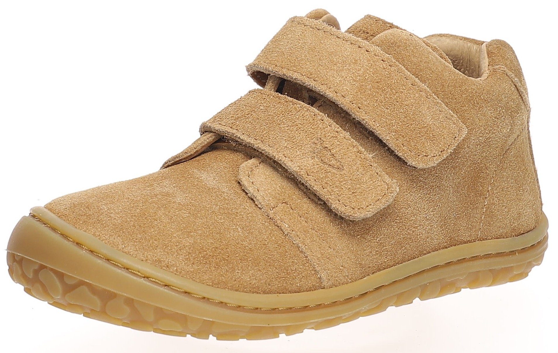 flexibler BAREFOOT Klettschuh Lurchi NOAH beige mit Laufsohle