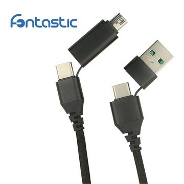 fontastic Datenkabel Quattro USB-Kabel, USB-C, USB-A, Micro-USB