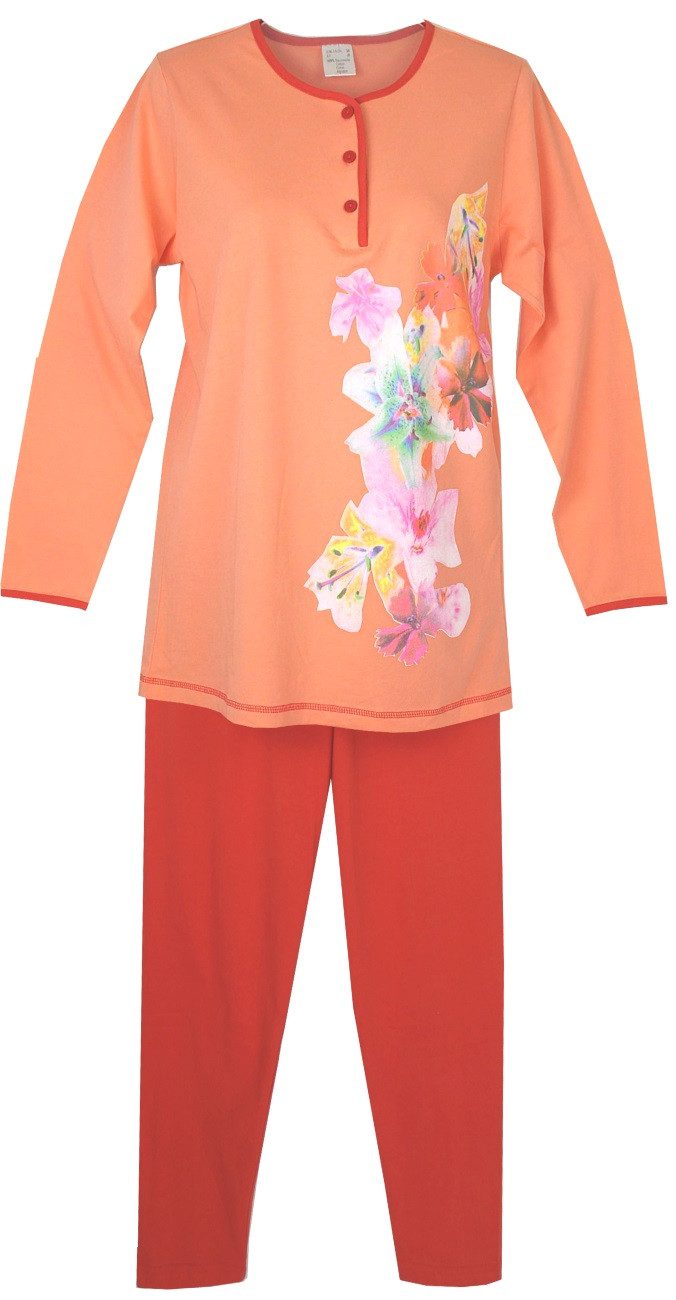 Consult-Tex Pyjama Damen Pyjama Schlafanzug Homewear Set DF915 (Packung) aus reiner Baumwolle-Jersey Qualität – Bild 2 von 3