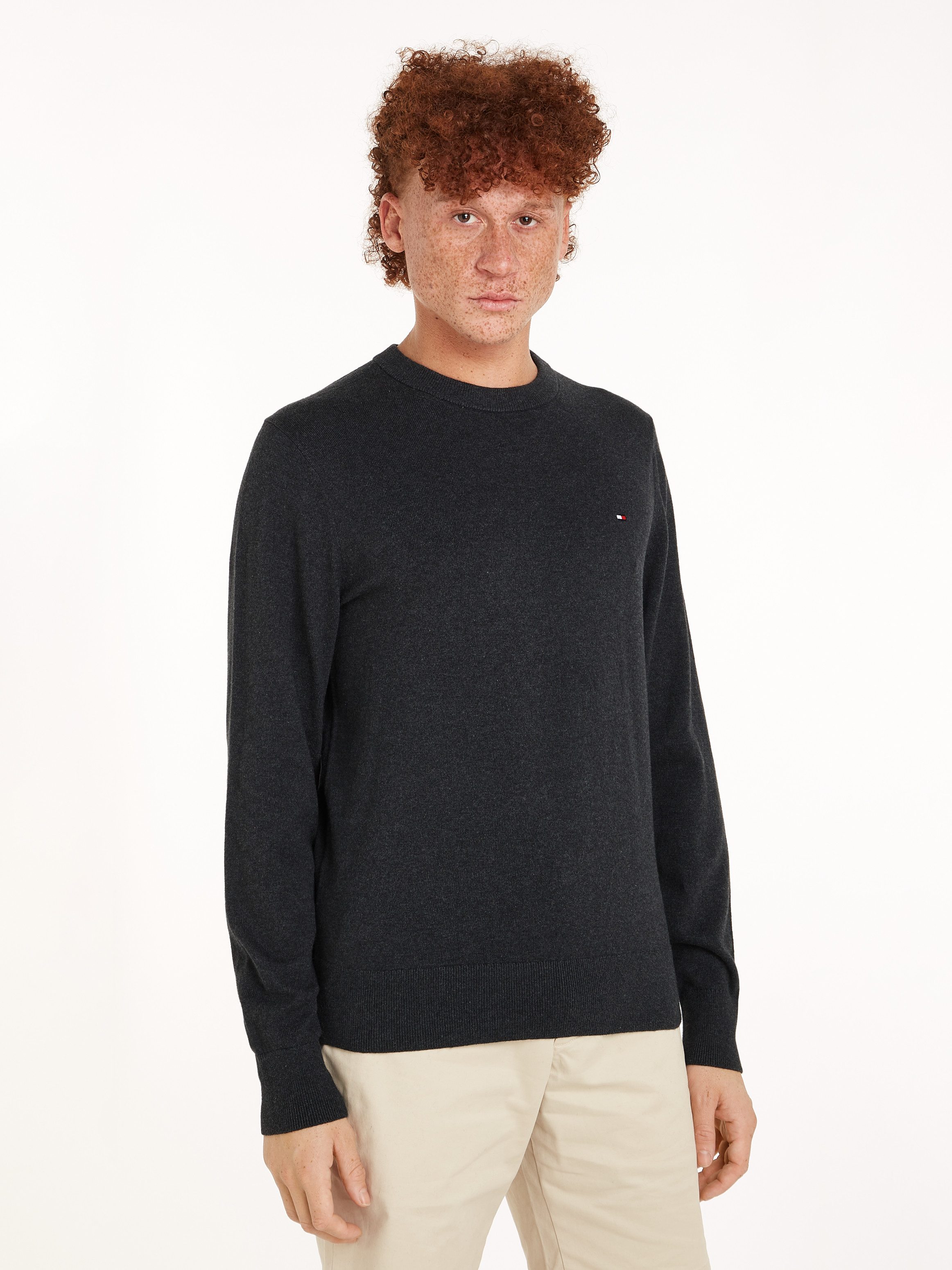 Tommy Hilfiger Rundhalspullover PIMA ORG CTN CASHMERE CREW NECK günstig online kaufen