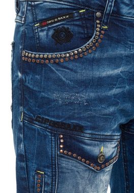 Cipo & Baxx Straight-Jeans in ausgefallenem Look