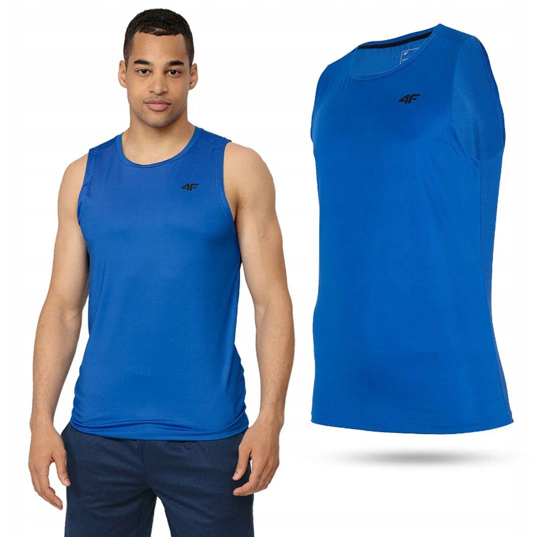 4F T-Shirt 4F - Herren ärmelloses T-Shirt Sportshirt Muskelshirt, blau