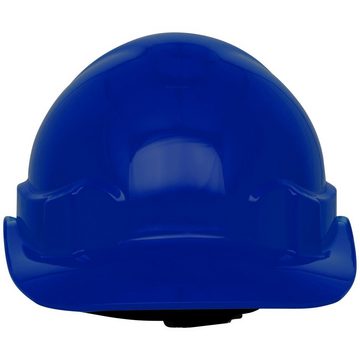 PRO FIT by Fitzner Sicherheitshelm Pro Cap PE-Bausicherheitshelm, blau, (1, Stück), 6-Punkt-Textil-Bänderung, Nackenschutz, Push-Lock-System