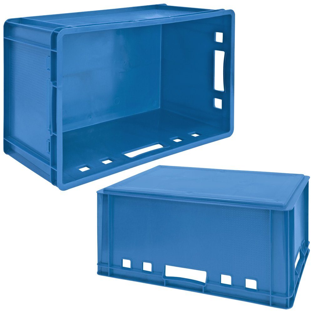Kingpower Allzweckkiste Fleischkiste Stapelkiste E3 Fleischerkiste Eurobox Metzgerkiste Blau (1 St)