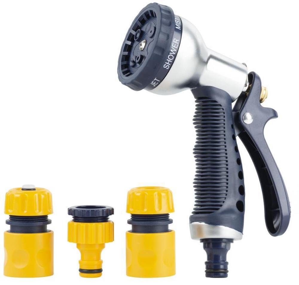 Bewässerungssystem Gartenspritze, Spritzpistole Set 7 Muster, Metall