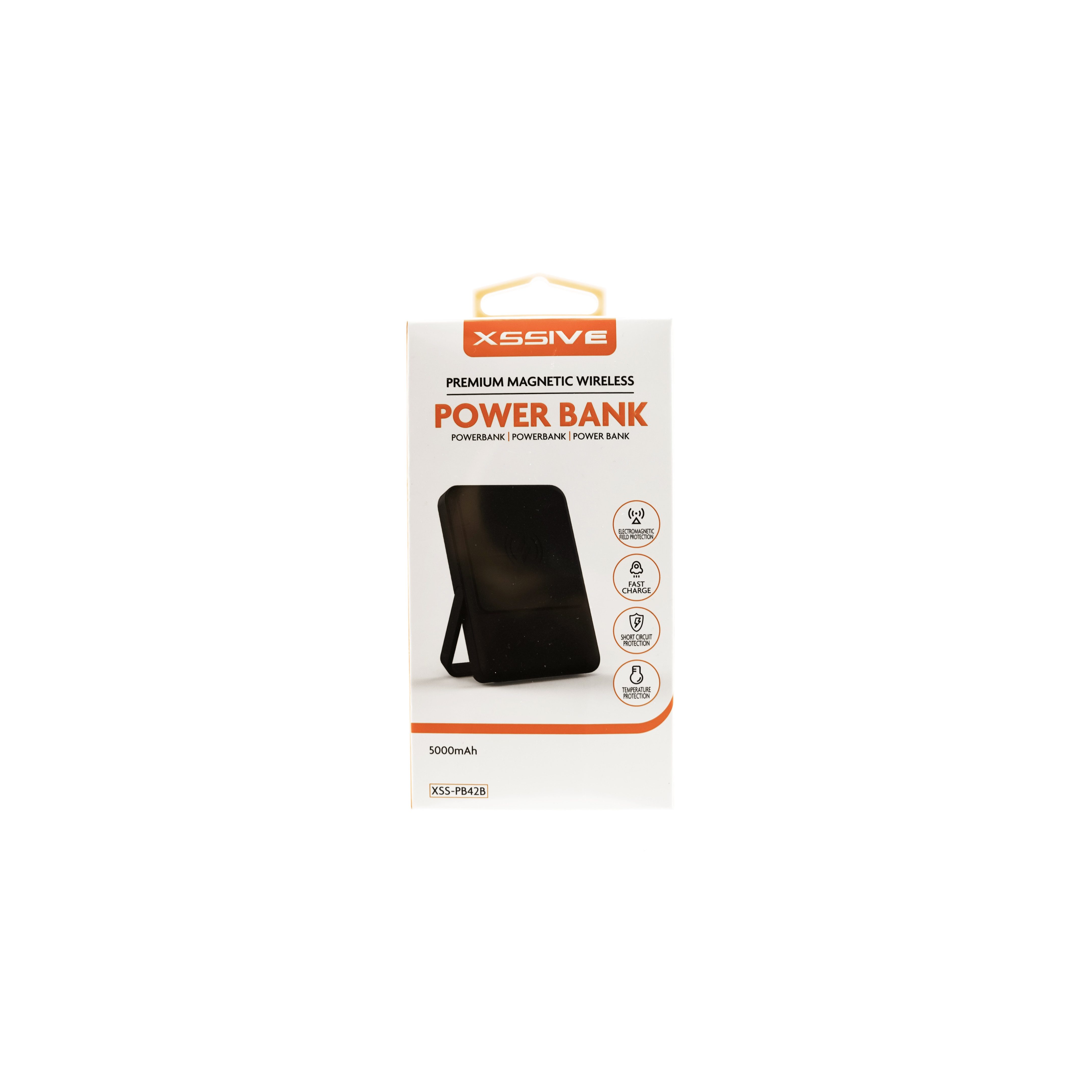 Xssive 20W Premium Magnetische Drahtlose Powerbank – 5000mAh Schwarz Powerbank