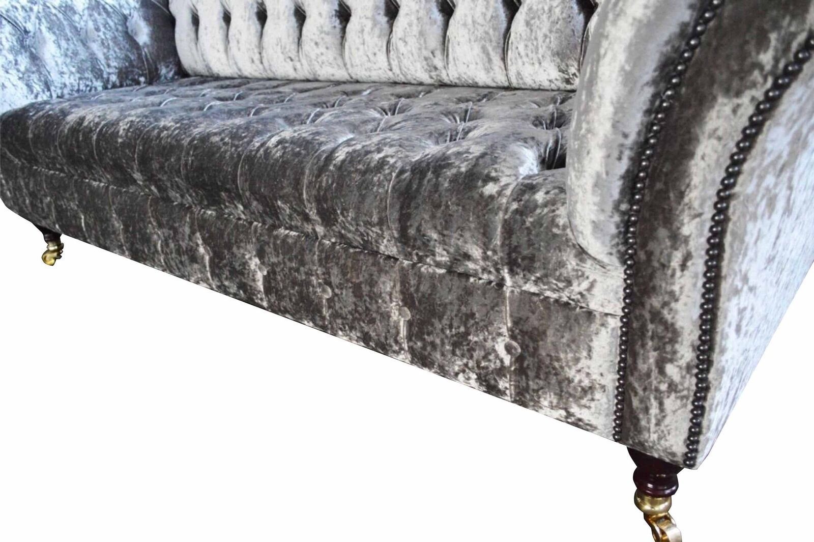 Graues Chesterfield Sofa Europe Made Sitzer JVmoebel Polster in 3 Sofa Couch Designer Sofas,