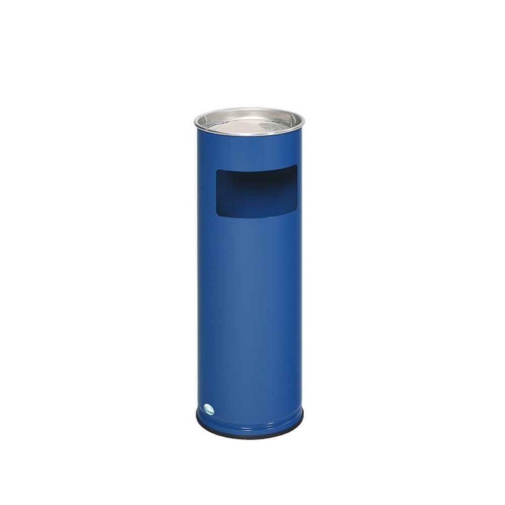 PROREGAL® Aschenbecher Klassischer Kombiascher rund 66x23x23cm Blau