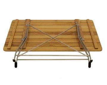 TPFGarden Gartentisch BAD BELZIG (Robuster klappbarer Garten Holztisch, 1-St., Outdoor Garten-Esstisch 110x70cm Holz (aus Robinienholz), Gestell Flachstahl verzinkt - Rechteckig - Hochwertige Verarbeitung