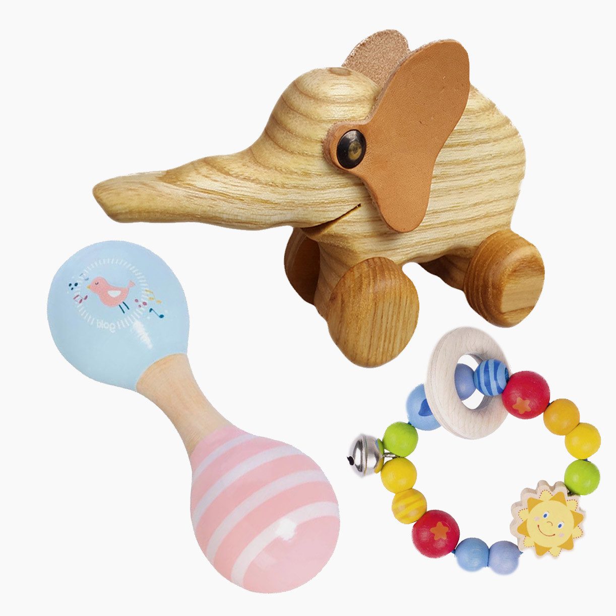 Madera Игрушкиe Greifspielzeug Игрушкиset No.2 für Babys,3er Set (spar set, 3-tlg., geschenk set), Qualität aus Deutschland