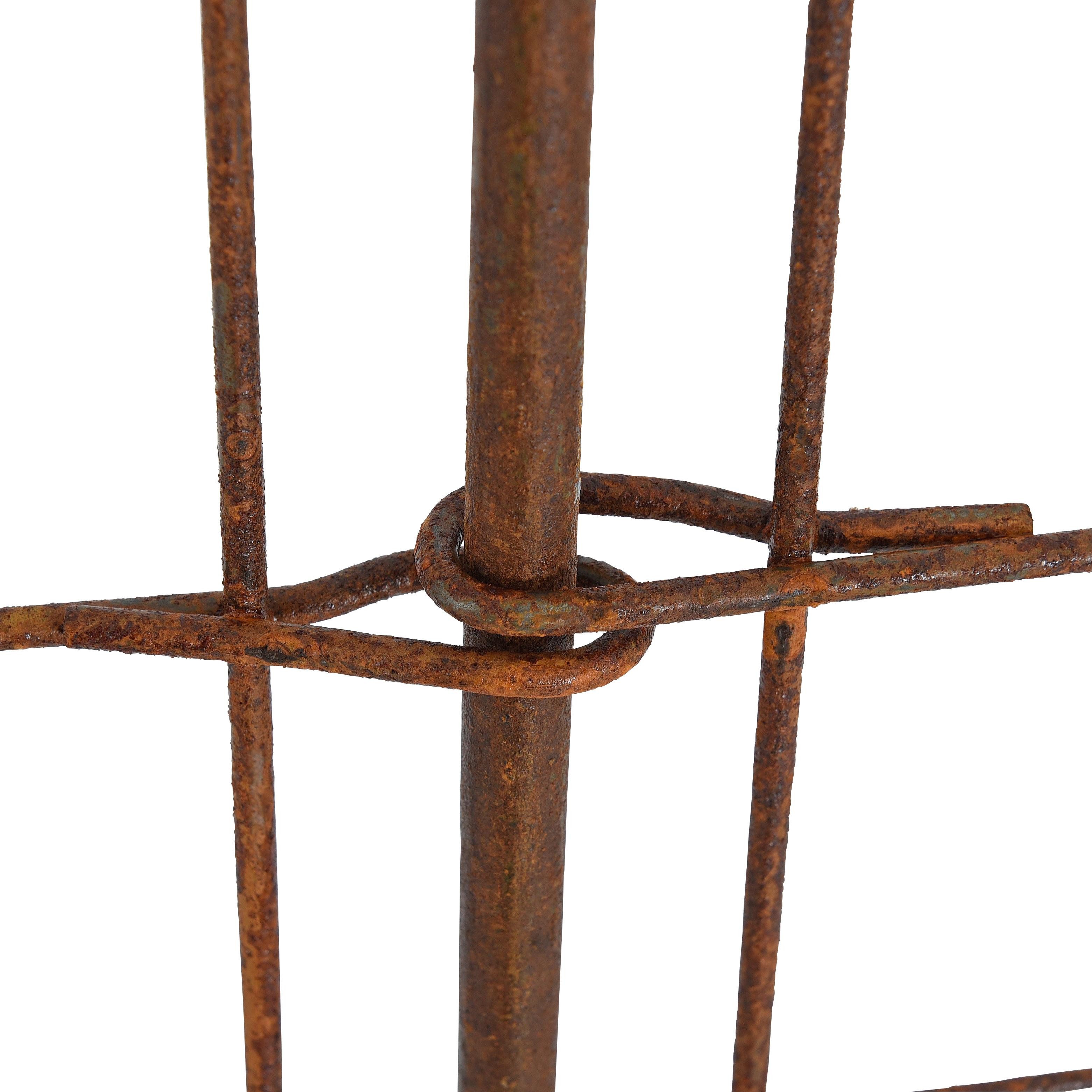 ESTEXO Gartenzaun Rost Teichzaun Gitterzaun 11tlg Set Steckzaun Metall Zaun Oberbogen